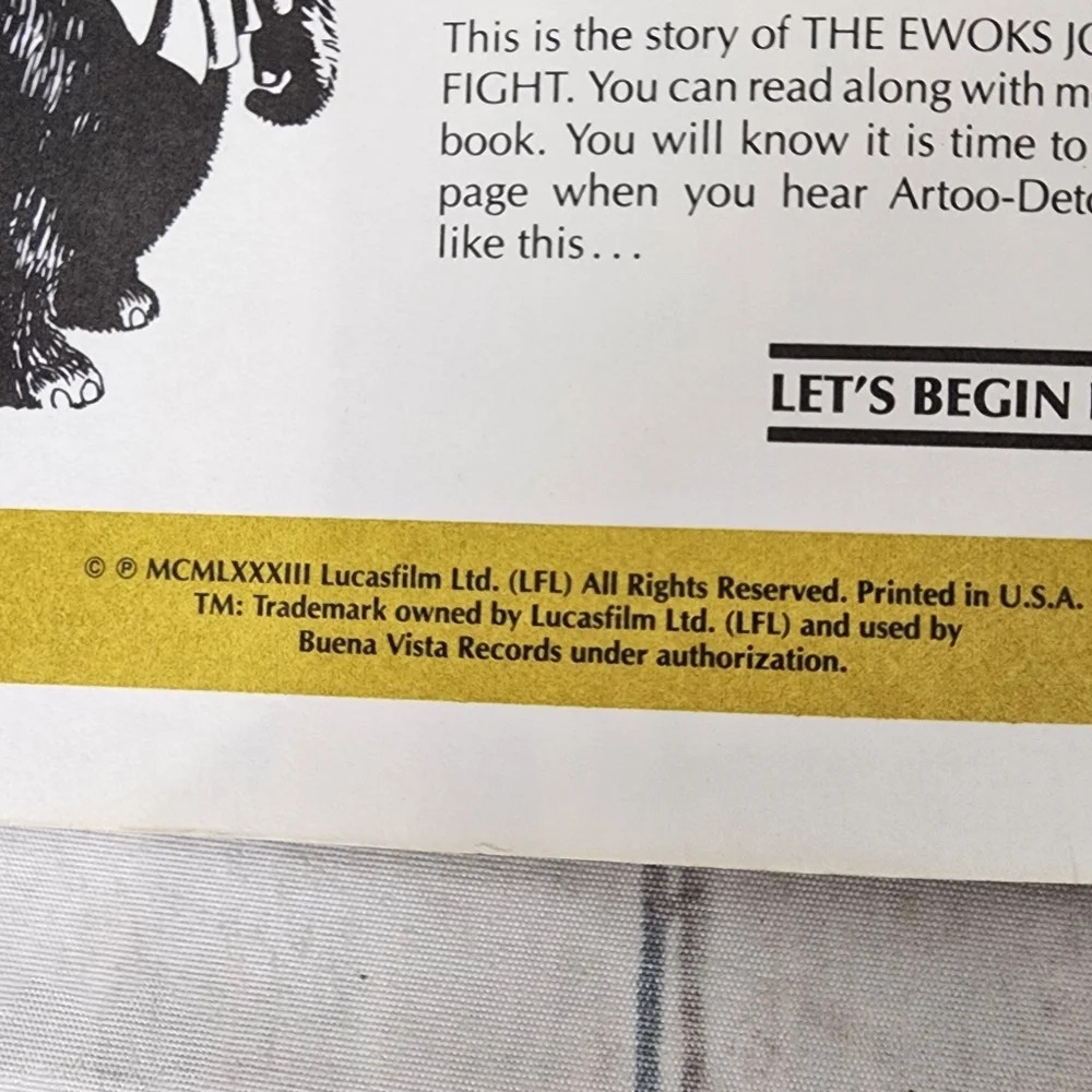 1983 Star Wars  Return of the Jedi The Ewoks Join The Fight Softcover Book - Picture 4 of 13